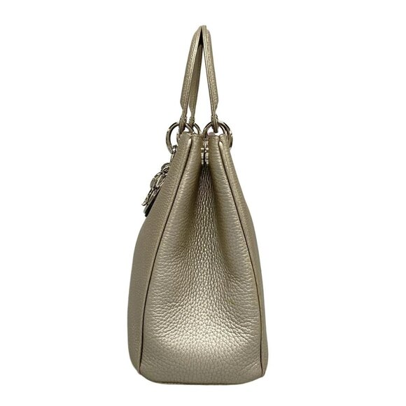 Auth DIOR/ChristianDior Diorissimo M0902PTUZ Champagne Gold Leather - Tote Bag - Picture 3 of 16